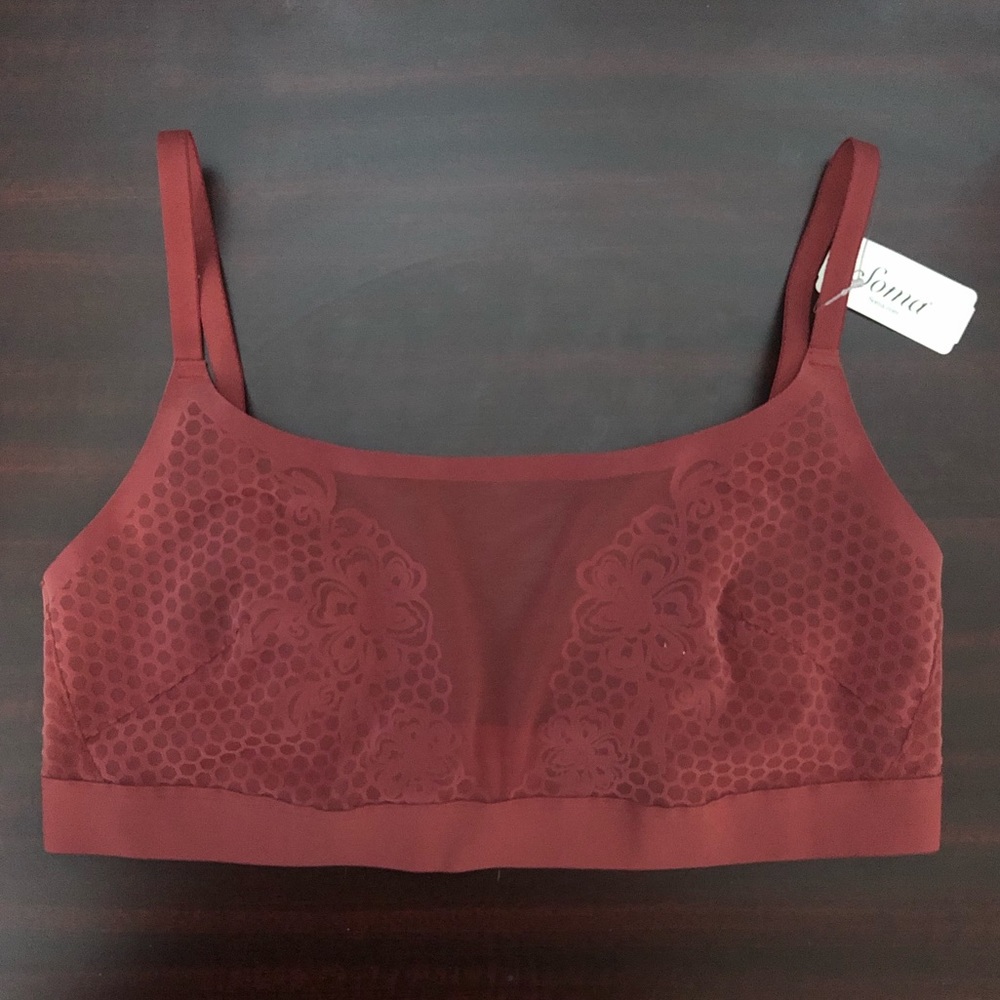 NWT Soma Intimates Sheer Inked Bralette XL